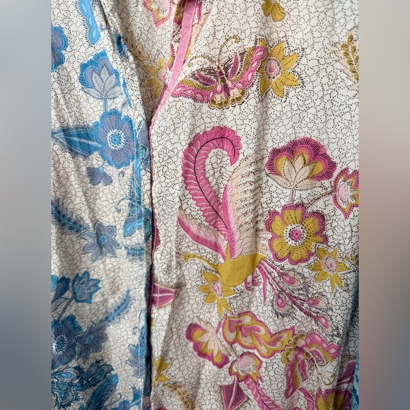 Cino Sundance Flying Peacock Floral Paisley LS Button Down Cotton Shirt - Picture 3 of 7